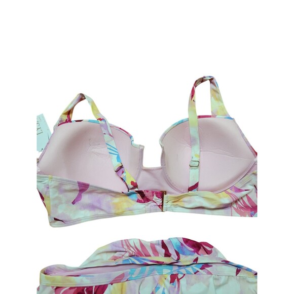 NWT LYSA Love Your Size Always 2X 22W-24W Pink 2 Piece High Rise Ruffle G5.25 - Picture 8 of 10